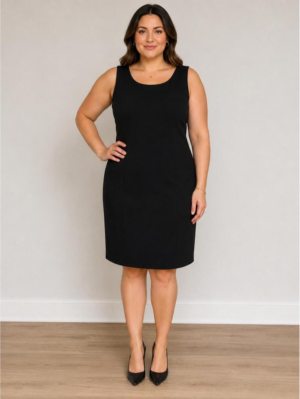 Dressbarn Black Sheath Dress Size 12 | Classic Little Black Career Dress